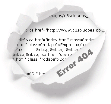 Eror 404 - página não encontrada.